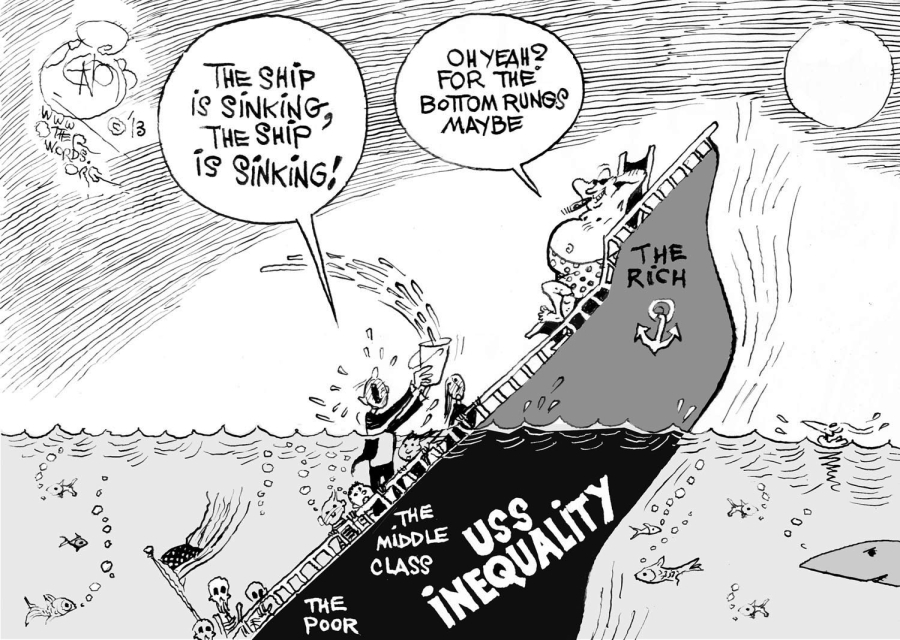 Sinking Ship Inequality Cartoon Mentalunrest